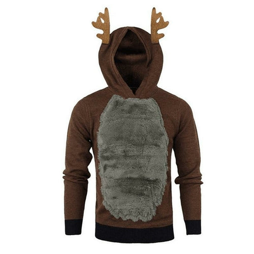 Men/Women Hoodies Sweater Christmas Kawaii Elk Cosplay Sweaters Unisex