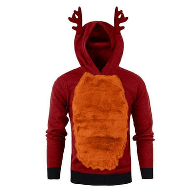 Men/Women Hoodies Sweater Christmas Kawaii Elk Cosplay Sweaters Unisex