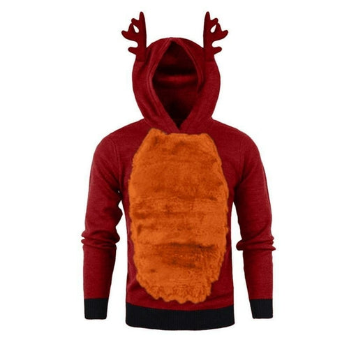 Men/Women Hoodies Sweater Christmas Kawaii Elk Cosplay Sweaters Unisex