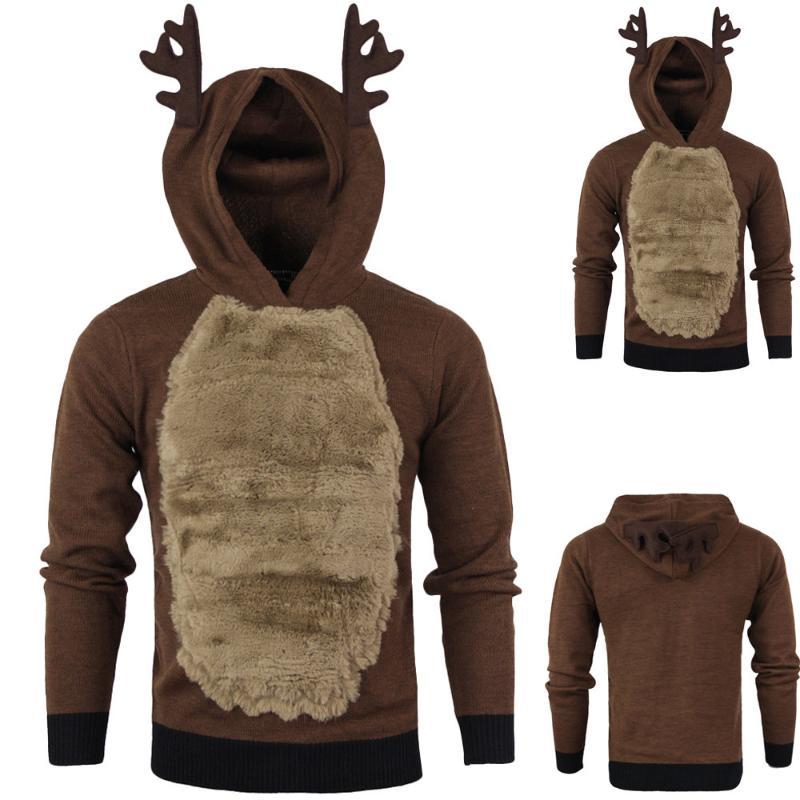 Men/Women Hoodies Sweater Christmas Kawaii Elk Cosplay Sweaters Unisex