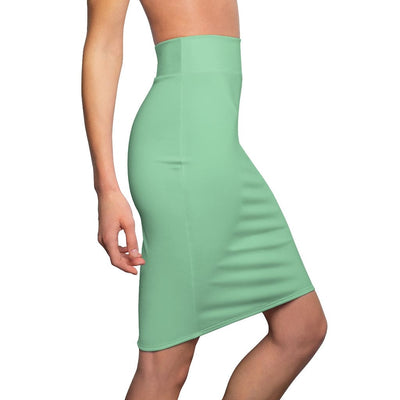 Womens Mint Green Pencil Skirt