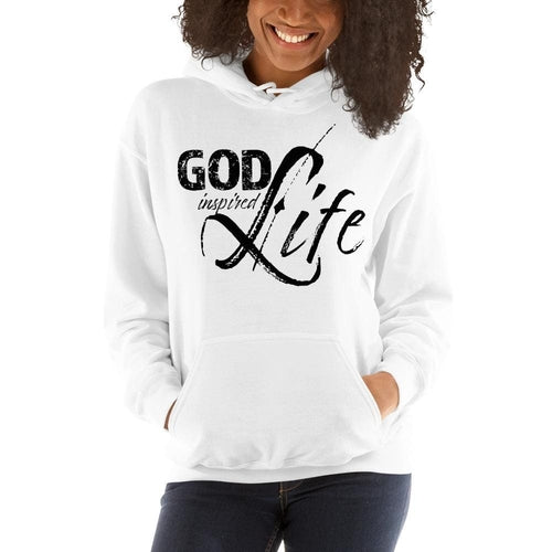 Womens Hoodie - Pullover Hooded Sweatshirt -god Inspired Life/black