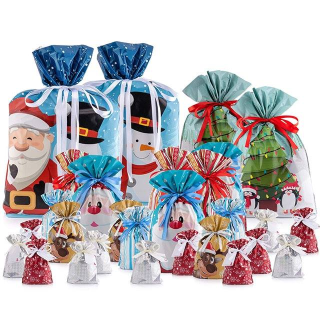 Drawstring Christmas Gift Bags