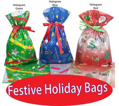 Drawstring Christmas Gift Bags