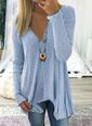 V-Neckline Solid Loose Long X-line Sweaters